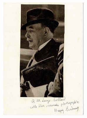 LITERATURE - BORDEAUX Henry (1870 - 1963) - Signed printed photograph ; Autograph letter signed ; Visiting card