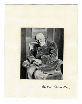LITERATURE - CHEVRILLON André Louis (1864 - 1957) - Signed printed photograph ; Autograph letter signed