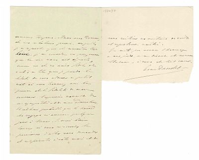 LITERATURE - DAUDET Ernest (1837 - 1921) - Autograph letter signed