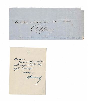 LITERATURE - DUMAS Alexandre (1802 - 1870) - Receipt signed ; Autograph letter signed