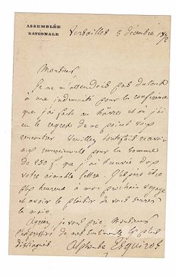 LITERATURE - ESQUIROS Alphonse (1812 - 1876) - Autograph letter signed