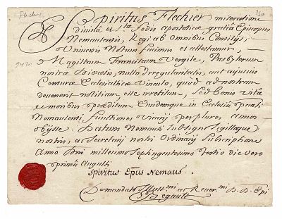 LITERATURE - FLECHIER Esprit (1632 - 1710) - Document signed