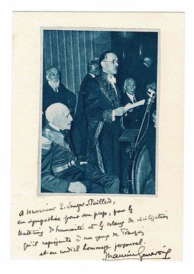 LITERATURE - GENEVOIX Maurice (1890 - 1990) - Photograph dedicated