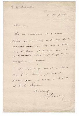 LITERATURE - GIRARDIN Emile de (1806 - 1881) - Autograph letter signed