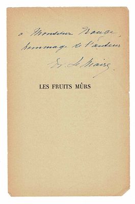 LITERATURE - LE MAIRE Eveline (1876 - 1961) - Autograph signature