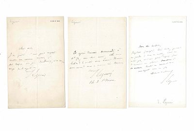 LITERATURE - LEGOUVE Ernest (1807 - 1903) - Autograph letter signed