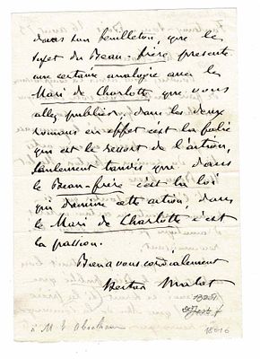 LITERATURE - MALOT Hector (1830 - 1907) - Autograph letter signed