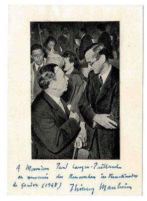 LITERATURE - MAULNIER Thierry (1909 - 1988) - Photograph with autograph dedication signed