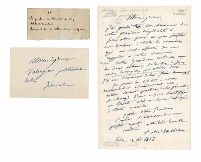 LITERATURE - MICHON Jean Hyppolyte (1806 - 1881) - Autograph letter signed