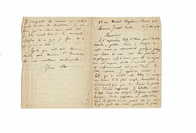 LITERATURE - PITT Sylvain (1860 - 1919) - Autograph letters signed