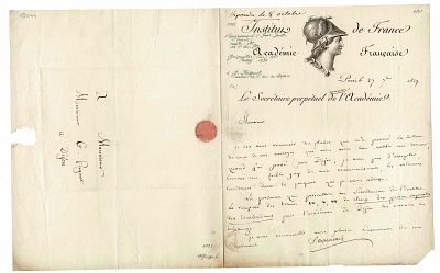 LITERATURE - RAYNOUARD François Juste Marie (1761 - 1836) - Autograph letter signed