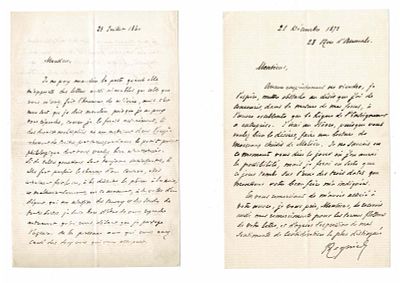 LITERATURE - REGNIER Adolphe (1804 - 1884) - Autograph letter signed