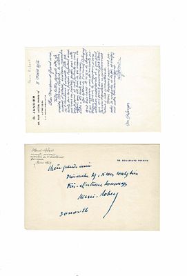 LITERATURE - ROBERT Henri (1863 - 1936) - Autograph letters signed