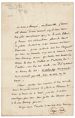 LITERATURE - SCRIBE Augustin Eugène (1791 - 1861) - Autograph letter signed