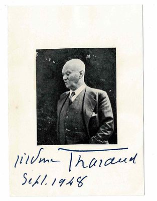 LITERATURE - THARAUD Ernest dit Jérôme (1874 - 1953) - Signed printed photograph