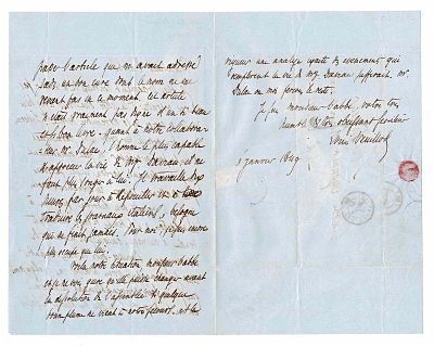 LITERATURE - VEUILLOT Louis (1813 - 1883) - Autograph letter signed