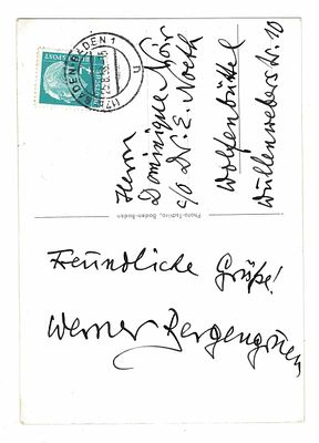 LITERATURE - BERGENGRUEN Werner (1892 - 1964) - Signed printed photograph