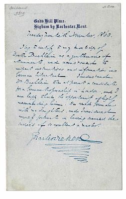 LITERATURE - DICKENS Charles (1812 - 1870) - Autograph letter signed