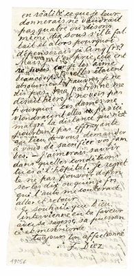 LITERATURE - DIEZ Friedrich Christian (1794 - 1876) - Autograph letter signed