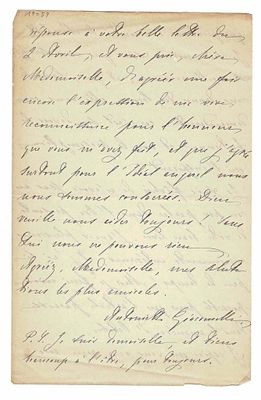LITERATURE - GIACOMELLI Antonietta (1857 - 1947) - Autograph letter signed
