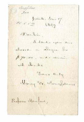 LITERATURE - LONGFELLOW Henry Wadsworth (1807 - 1882) - Autograph letter signed