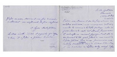 LITERATURE - ROSTOPCHINE Lydie - Autograph letter signed