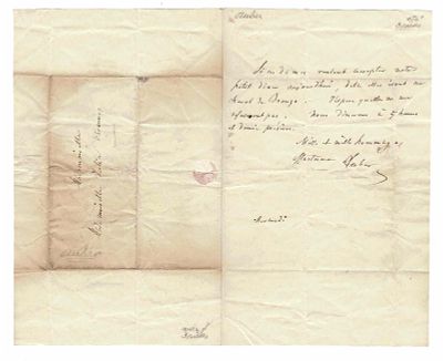 MUSIC - AUBER Esprit Daniel François (1782 - 1871) - Autograph letter signed