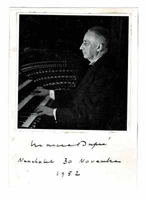 MUSIC - DUPRE Marcel (1886 - 1971) - Signed printed photograph