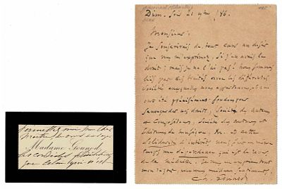 MUSIC - GOUNOD Charles François (1818 - 1893) - Autograph letter signed