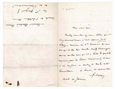 MUSIC - HALEVY Jacques Fromental LEVY dit (1799 - 1862) - Autograph letter signed