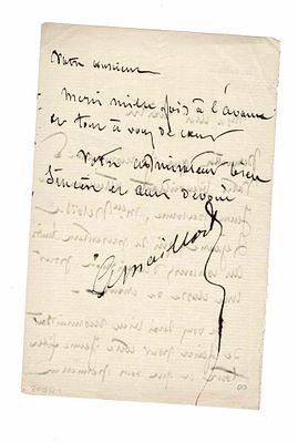 MUSIC - MAILLART Louis dit Aimé (1817 - 1871) - Autograph letter signed