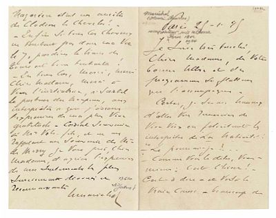 MUSIC - MARECHAL Henri Charles (1842 - 1924) - Autograph letter signed