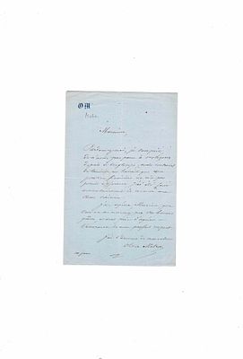 MUSIC - METRA Olivier (1830 - 1889) - Autograph letter signed