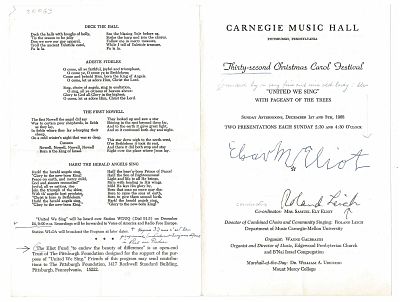 MUSIC - LEICH Roland (1911 - 1995) - Program signed