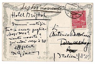 MUSIC - PUCCINI Giacomo (1858 - 1924) - Autograph card signed