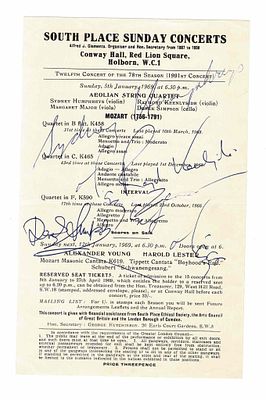 MUSIC - Music in Switzerland - Lot of thirty-two concert programs, autograph letters and printed photograph signed