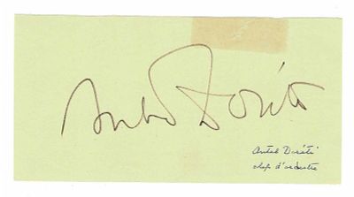 MUSIC - DORATI Antal (1906 - 1988) - Signature