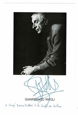 MUSIC - RIVOLI Gianfranco (1921 - 2006) - Printed program signed