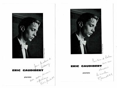 MUSIC - GAUDIBERT Eric (1936 - 2012) - Concert programme with autograph dedication signed