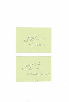 MUSIC - CASADESUS Robert (1899 - 1972) - Two autograph signatures
