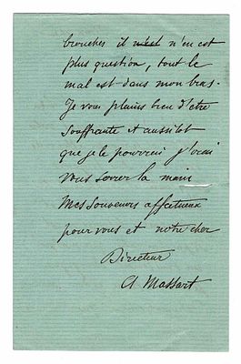 MUSIC - MASSART Aglaé (1827 - 1887) - Autograph letter signed