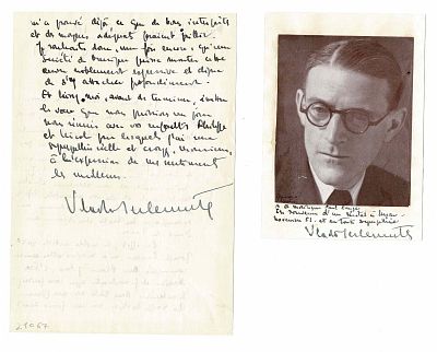 MUSIC - PERLEMUTER Vlado (1904 - 2002) - Signed printed photograph