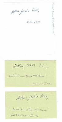 MUSIC - MOREIRA-LIMA Arthur (1940 - ) - Three autograph signatures