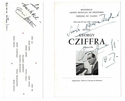 MUSIC - CZIFFRA György (1921 - 1994) - Printed concert program signed