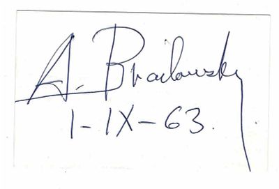 MUSIC - BRAILOWSKY Alexander (1896 - 1976) - Signed printed photograph