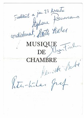 MUSIC - ROMASCANO Stéphane (1926 - 1973) - Printed concert program signed