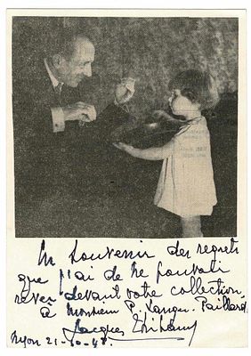 MUSIC - THIBAUD Jacques (1880 - 1953) - Photograph dedicated