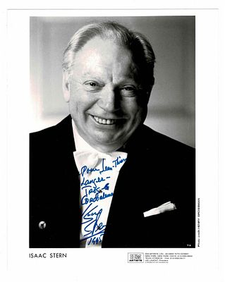 MUSIC - STERN Isaac (1920 - 2001) - Photograph with autograph dedication signed