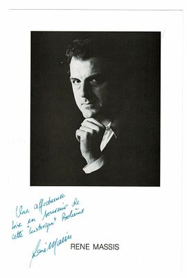 MUSIC - MASSIS René (1947 - ) - Photograph with autograph dedication signed