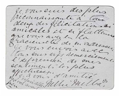 MUSIC - MELBA Helen Porter Mitchel dite Nellie (1861 - 1931)